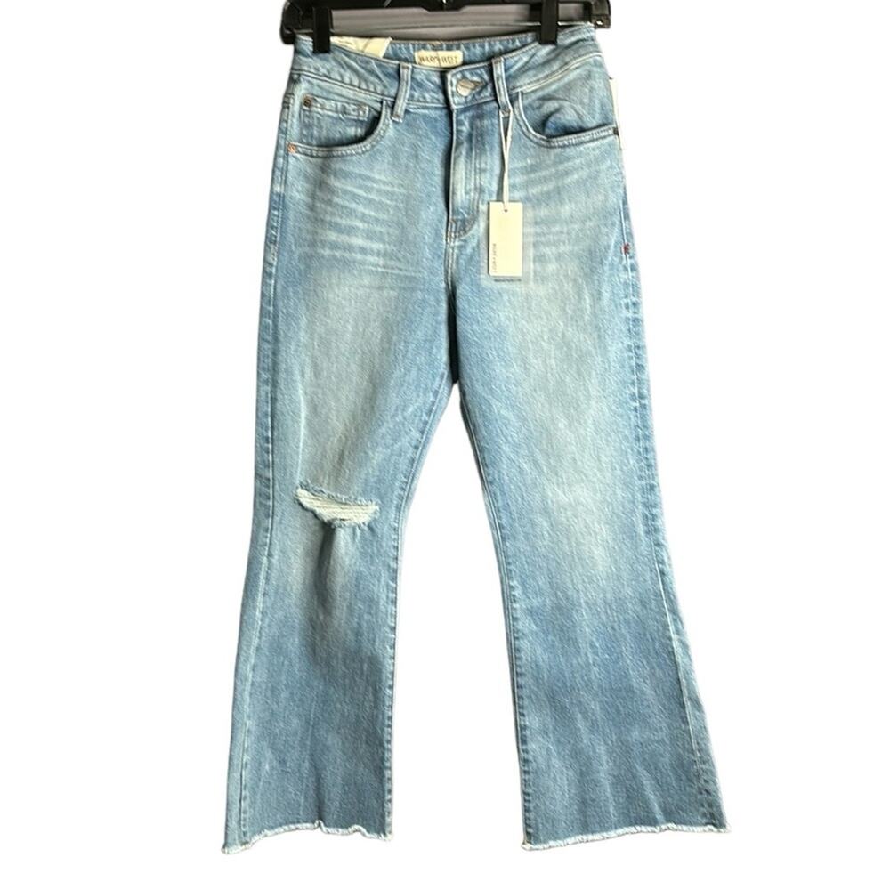 Warp + Weft Palm Sprint Bootcut High Rise Light Wash Jeans 27x26